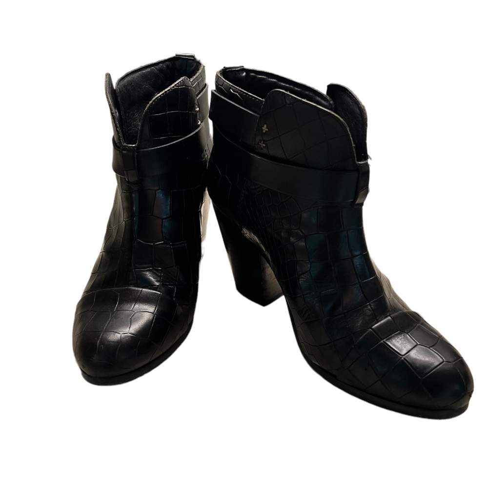 Rag and Bone Crocodile Ankle Booties